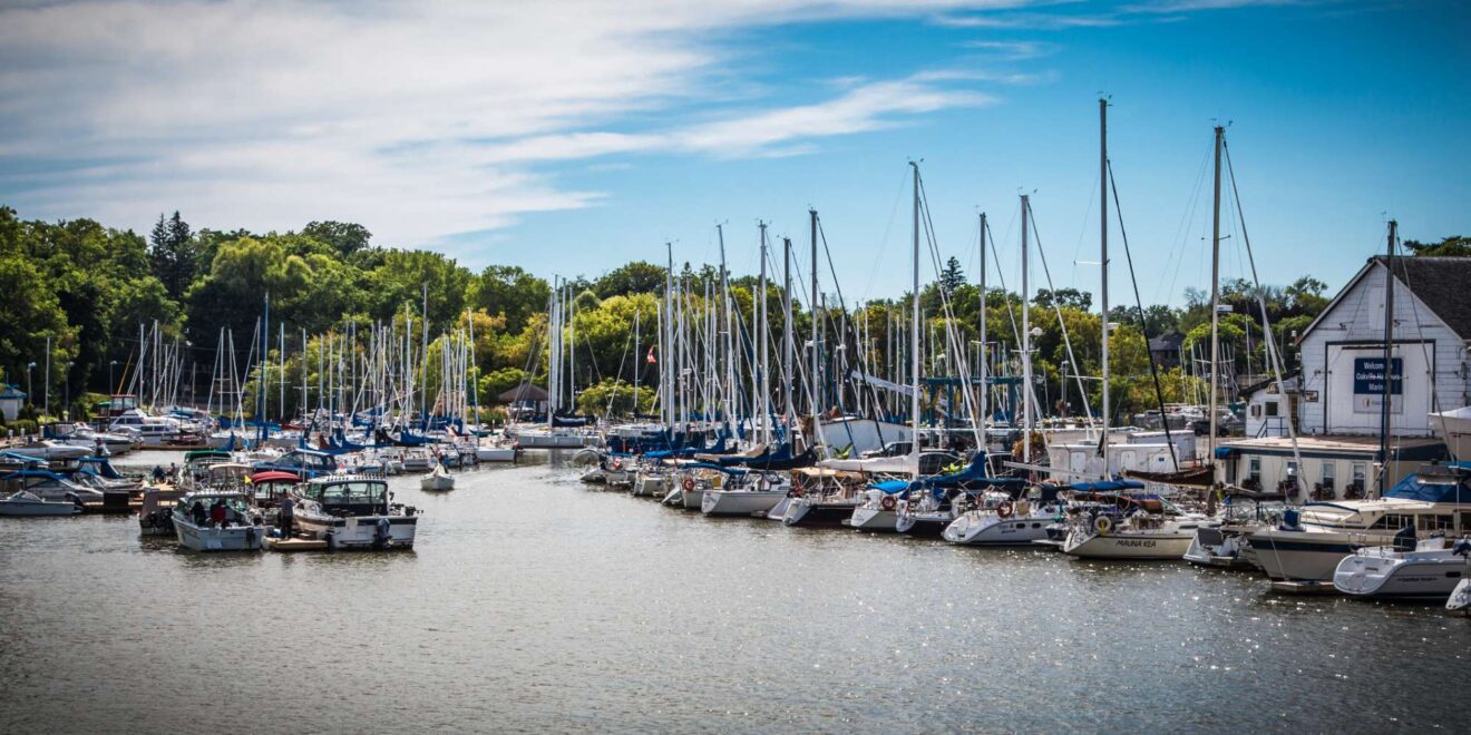 Sailboat on Lake Ontario near Bronte, Oakville Ontario