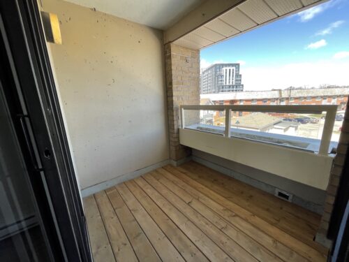Private balcony at Stoneboat Quay condo Bronte Village Oakville