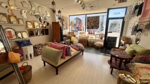 Front retail showroom at 1840 Danforth Avenue Toronto with large display window facing the street