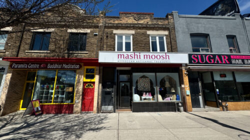 Retail storefront at 1840 Danforth Avenue Toronto with display windows facing Danforth Avenue