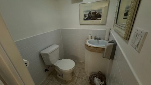 Two-piece washroom in the basement